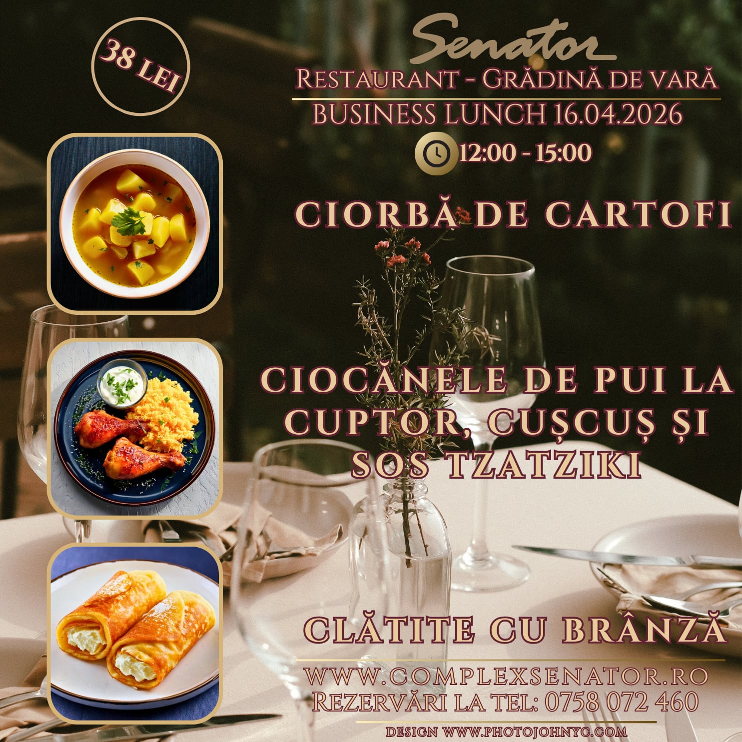 Meniul zilei 16.04.2026 - meniu