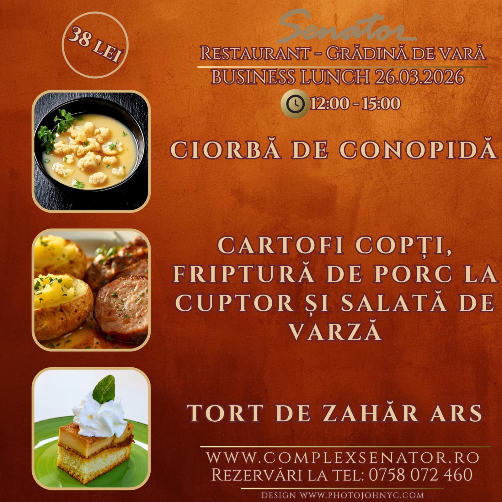 Meniul zilei 26.03.2026 - meniu